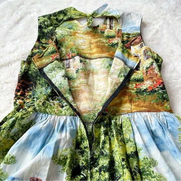 Vintage Bernie Dexter Cottage Country Print Dress - Picture 10 of 11